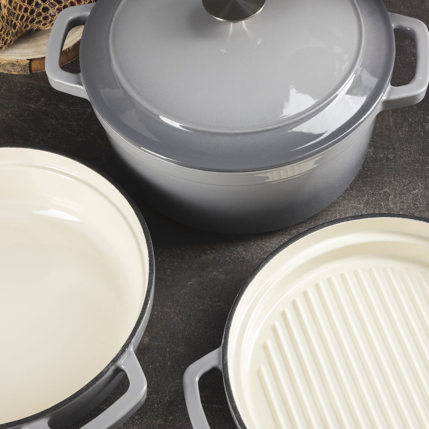 Batería de cocina MasterPRO de hierro fundido 7 piezas - Unique (1)