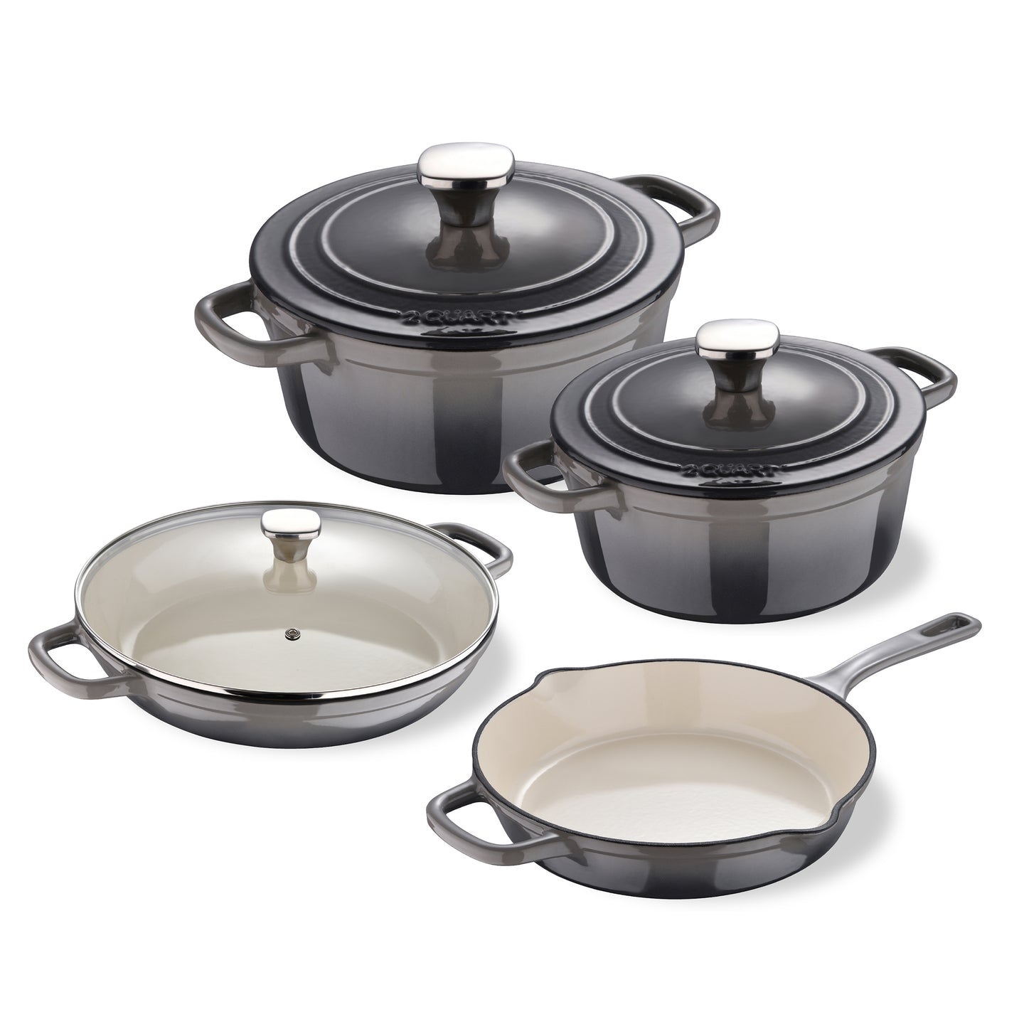 Batería de cocina MasterPRO de hierro fundido 7 piezas - Unique