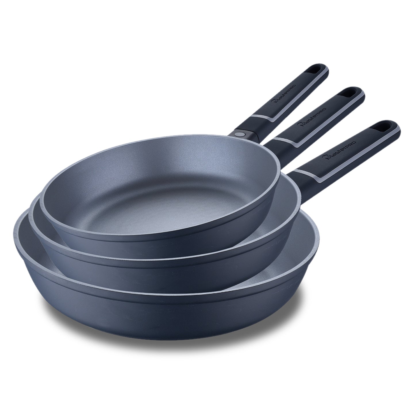 Set de 3 sartenes MasterPRO de aluminio fundido - Indigo