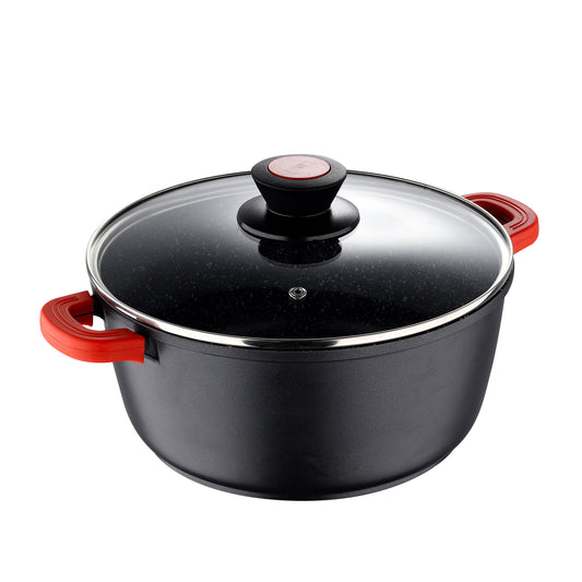 CACEROLA 24X10.5CM CON TAPA ALUMINIO FUNDIDO IND CHROMA BG